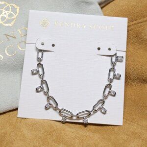 Kendra Scott - Lindy White CZ Silver Crystal Chain Necklace